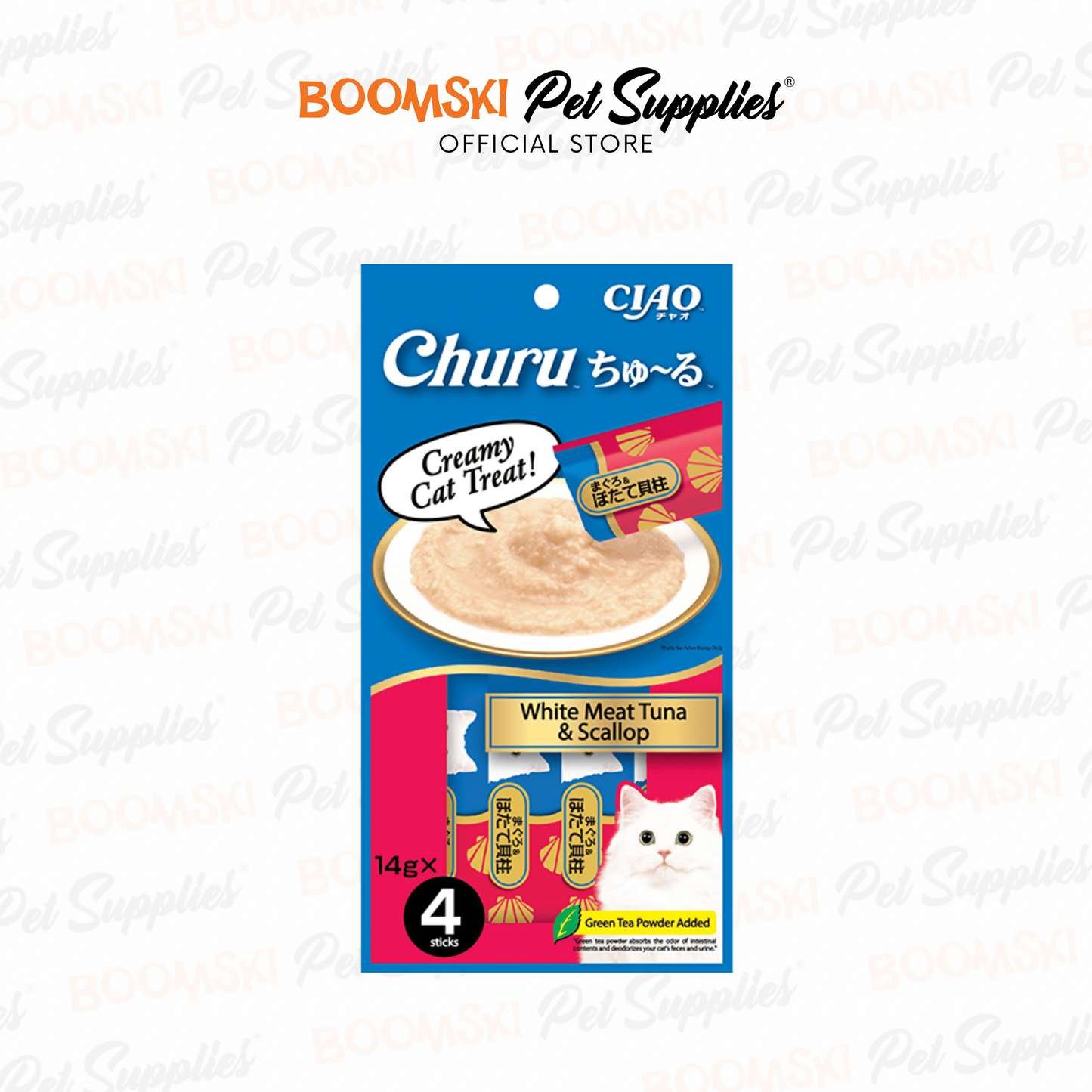 Ciao Churu White Meat Tuna with Scallop 4x14g (SC-77)