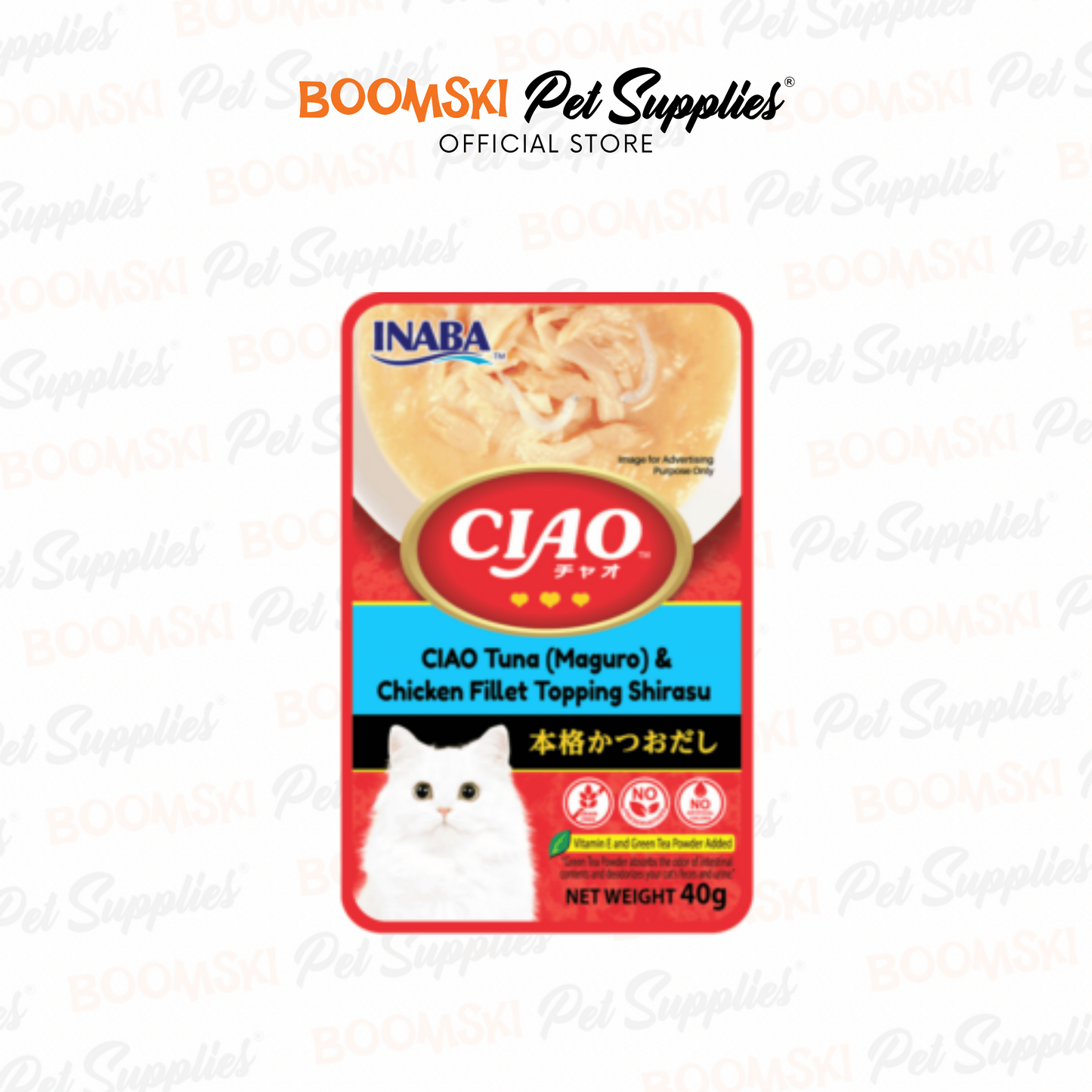 Ciao Tuna (Maguro) & Chicken Fillet Topping Shirasu 40g (IC-202)