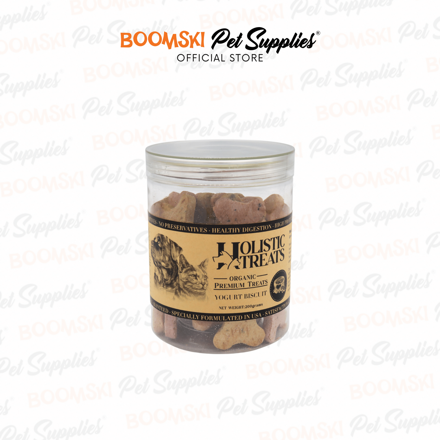 Holistic Treats Canine Organic Premium Biscuits in Jar 200g
