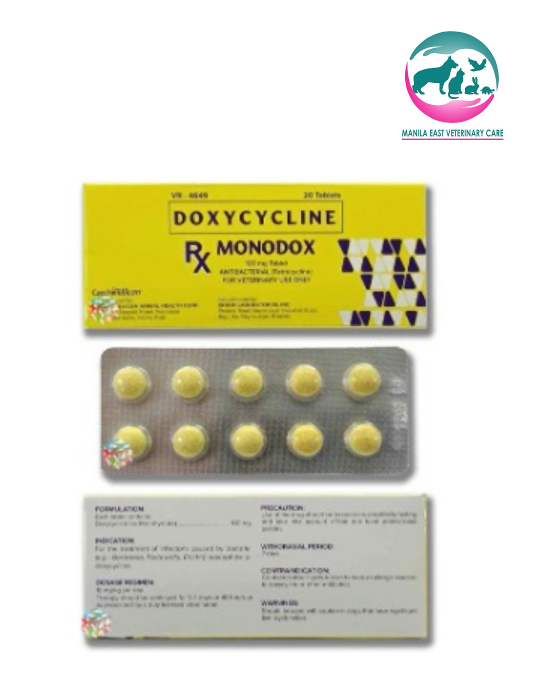 MONODOX DOXYCLINE 100 MG 20BOX PER TAB