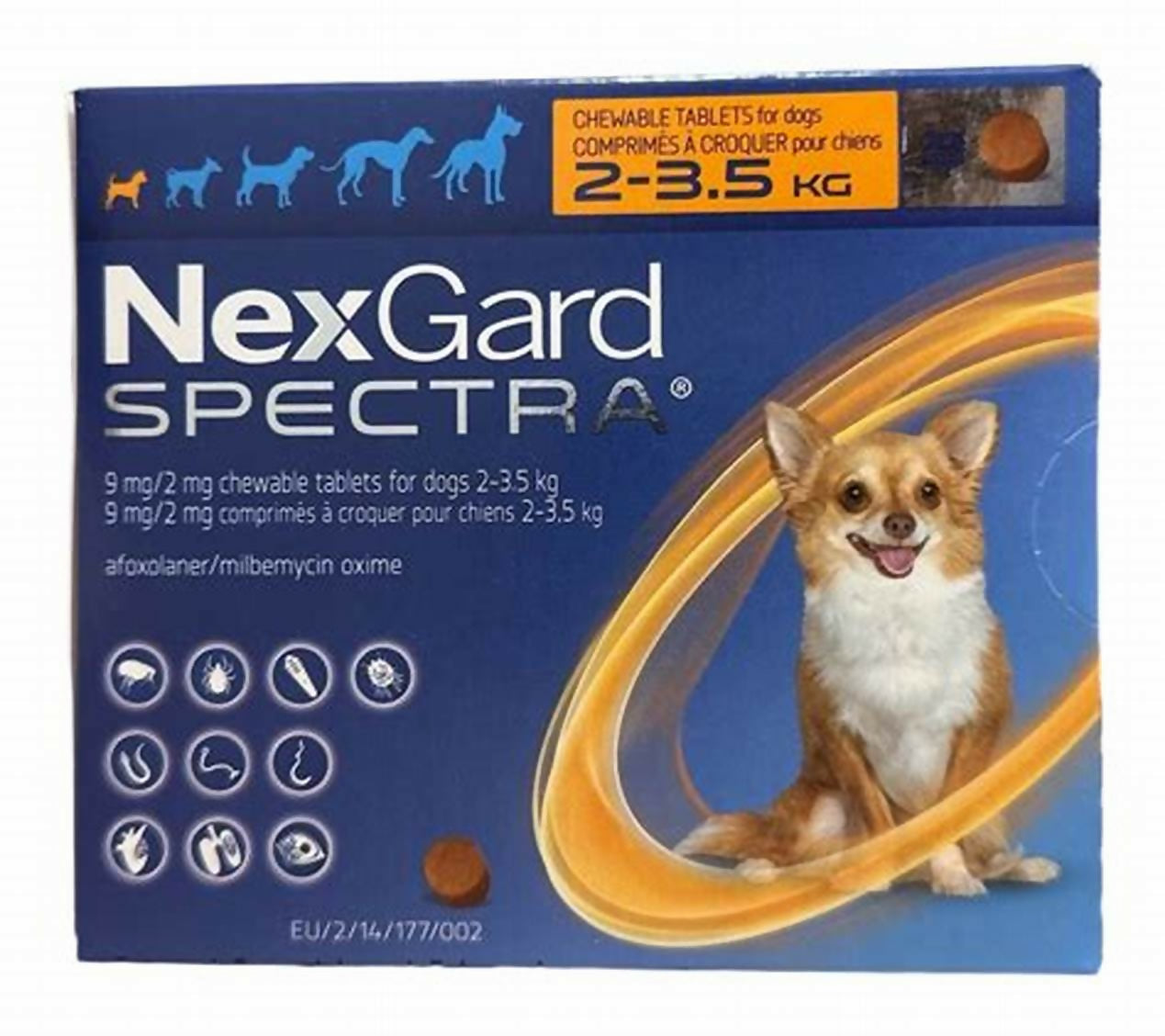 NEXGARD SPECTRA 2-3.5KGS (ORANGE)