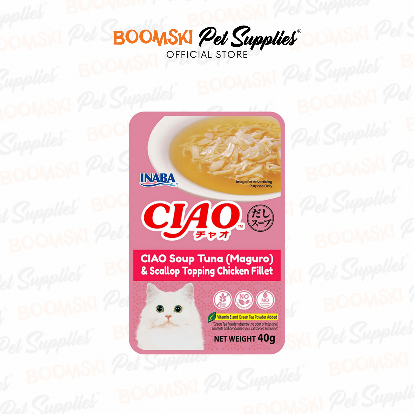 Ciao Soup Tuna (Maguro) & Scallop, Chicken Fillet 40g (IC-211)