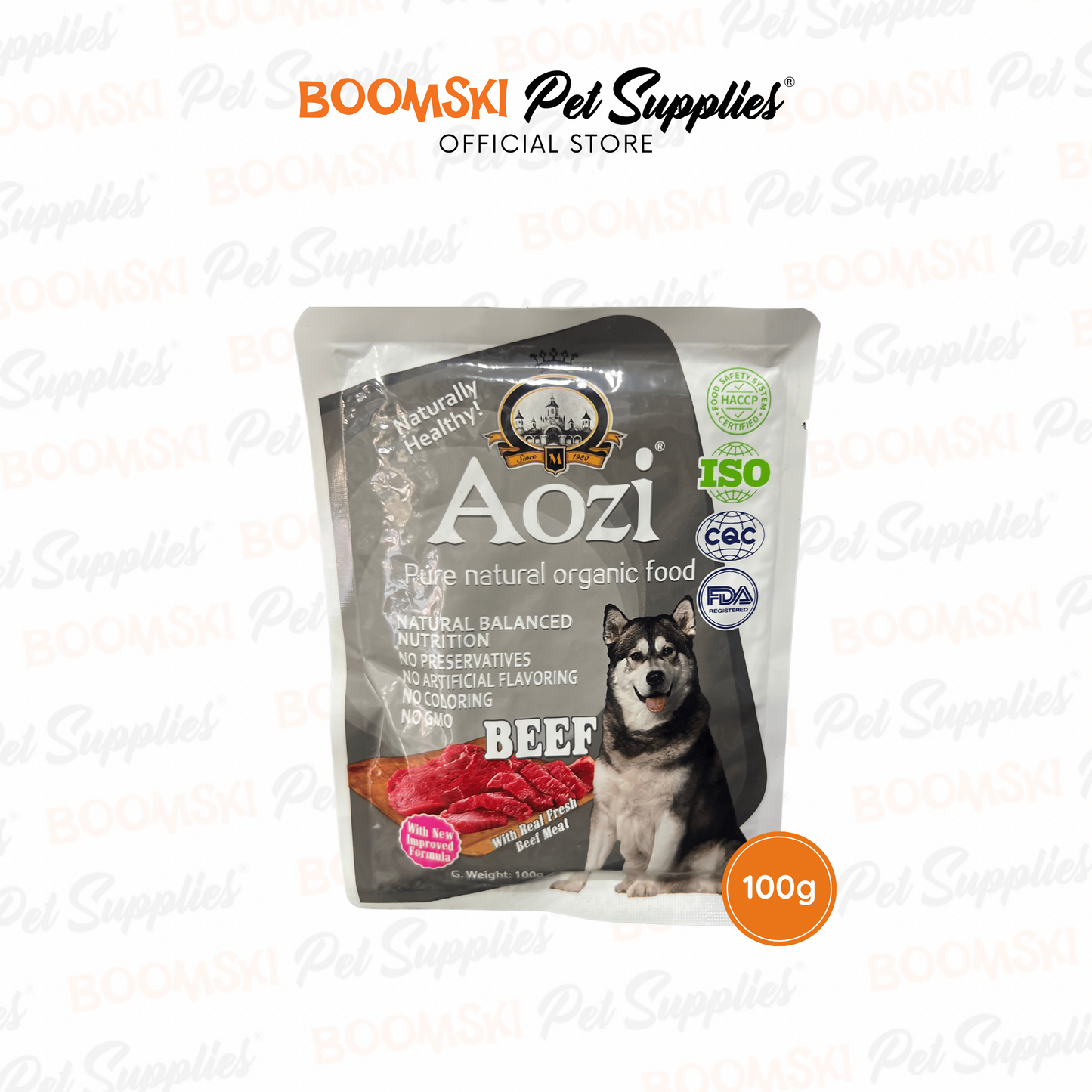 Aozi Dog Pouch Beef 100g