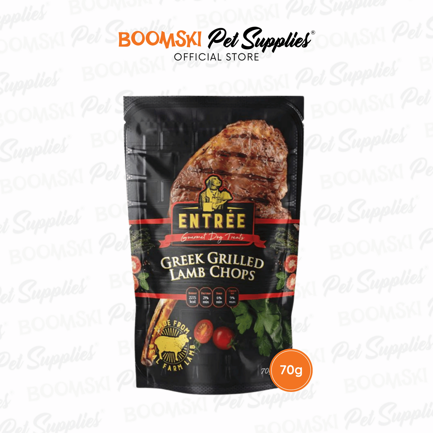 Entree Gourmet Treats Grilled Lamb Chops 70g