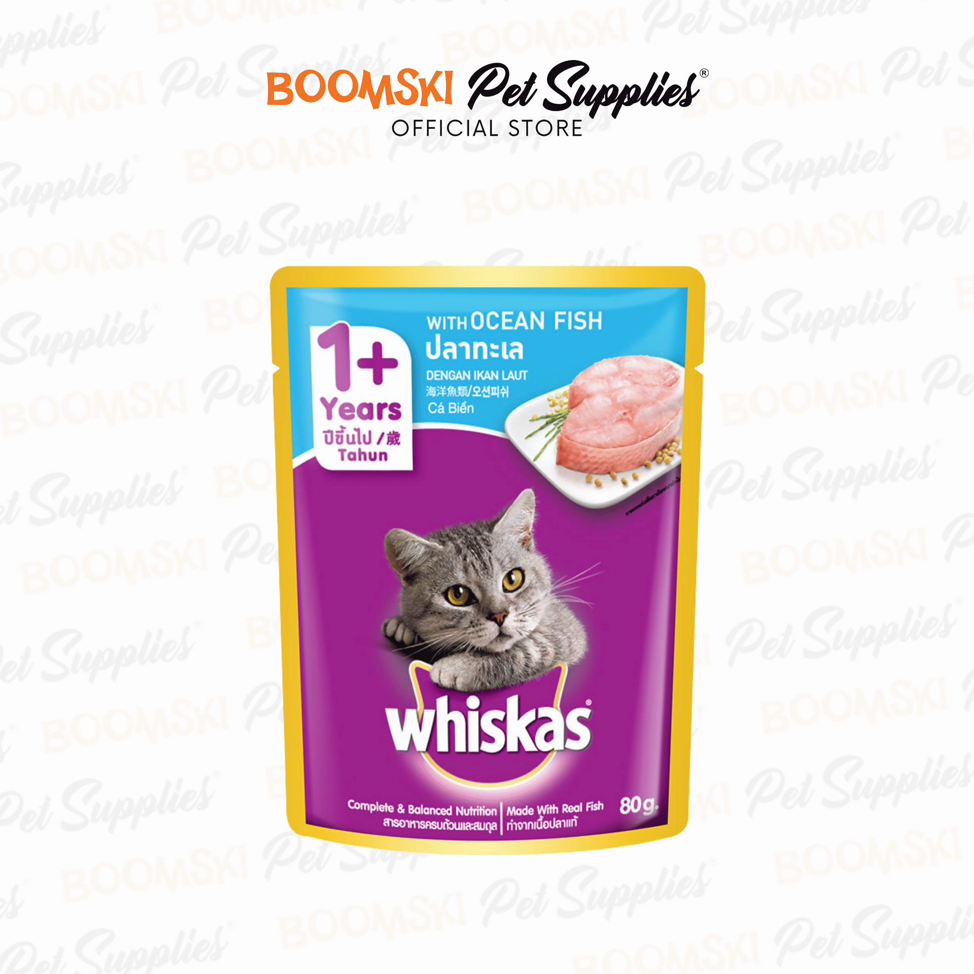Whiskas Adult Pouch Ocean Fish 80g