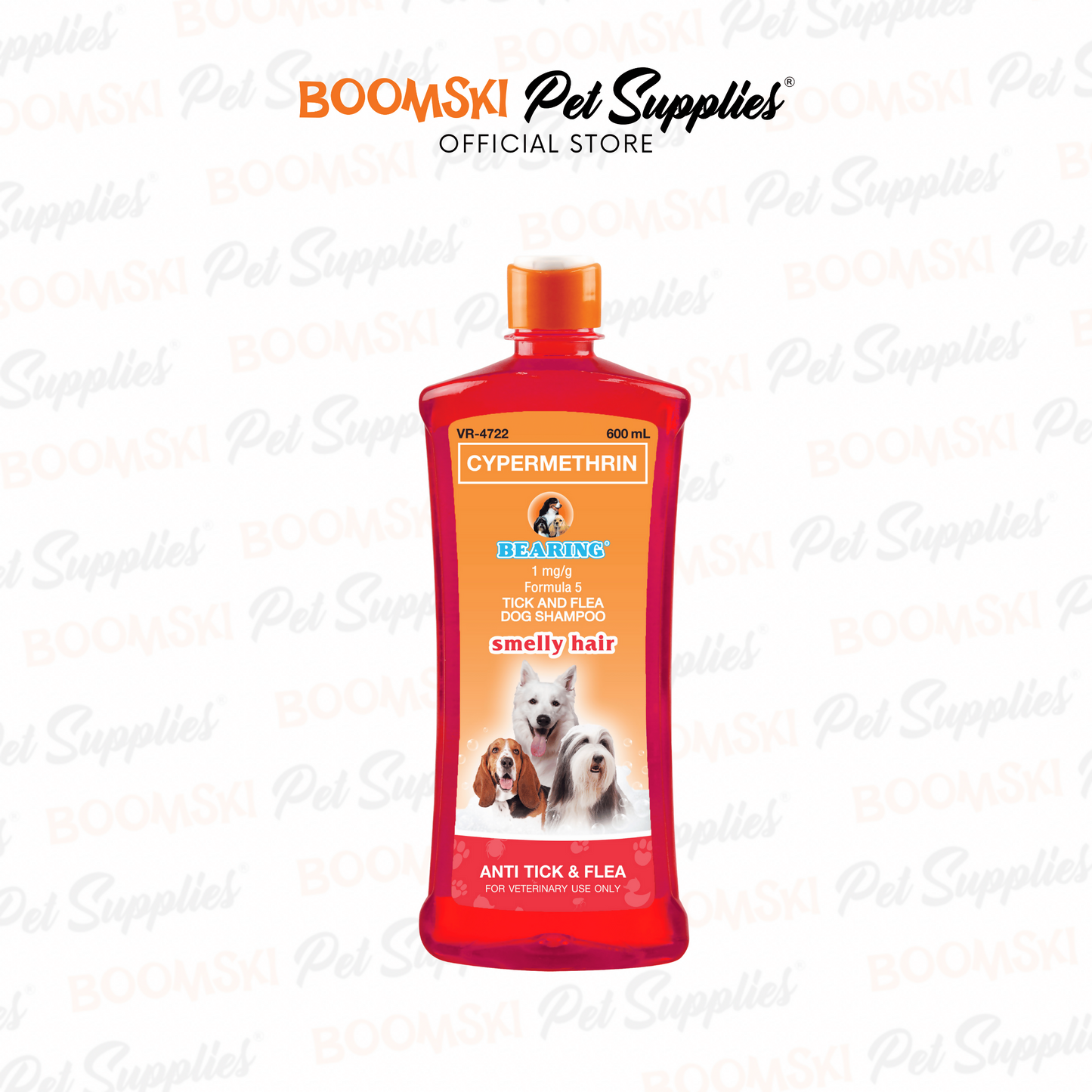 Bearing Tick & Flea Dog Shampoo Smelly Hair 600ml