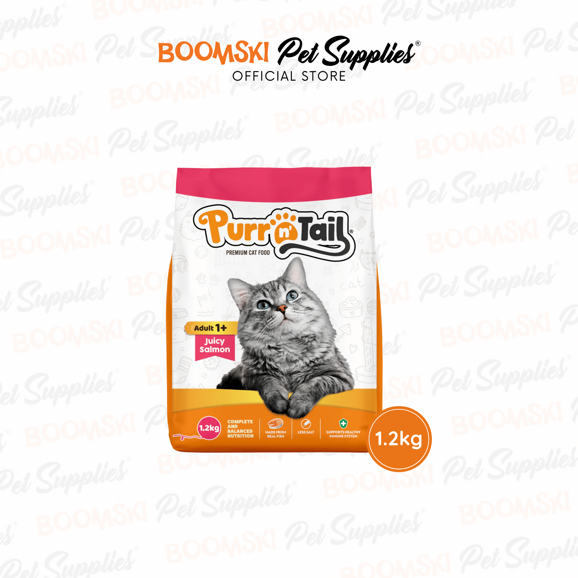 Purr N' Tail Adult Cat Juicy Salmon 1.2kg