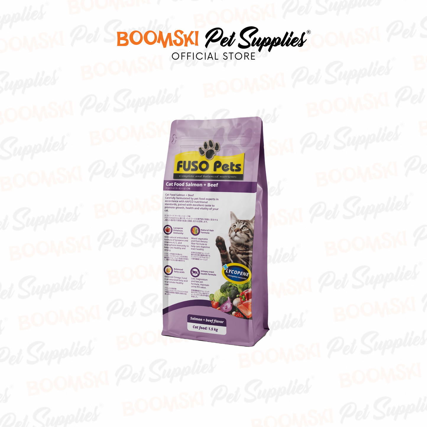 Fuso Pets Complete and Balanced with Lycopene Adult Cat Food 1.5kg