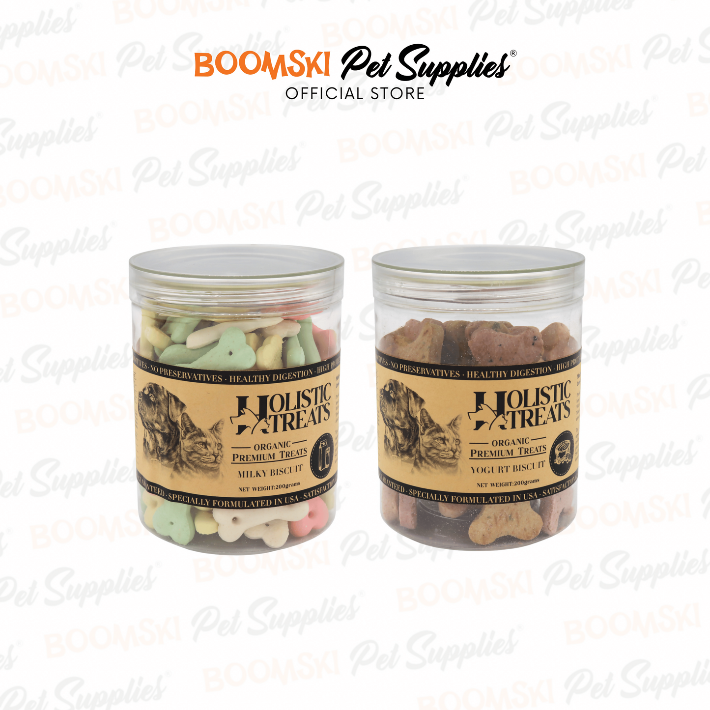 Holistic Treats Canine Organic Premium Biscuits in Jar 200g