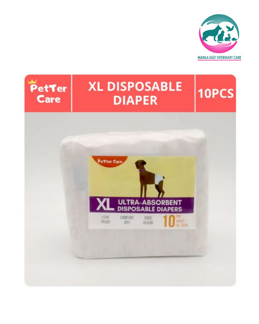 PETTER CARE ULTRA ABSORBENT DISPOSABLE DIAPER FOR FEMALE DOG EXTRA LARGE PER PACK 10'S