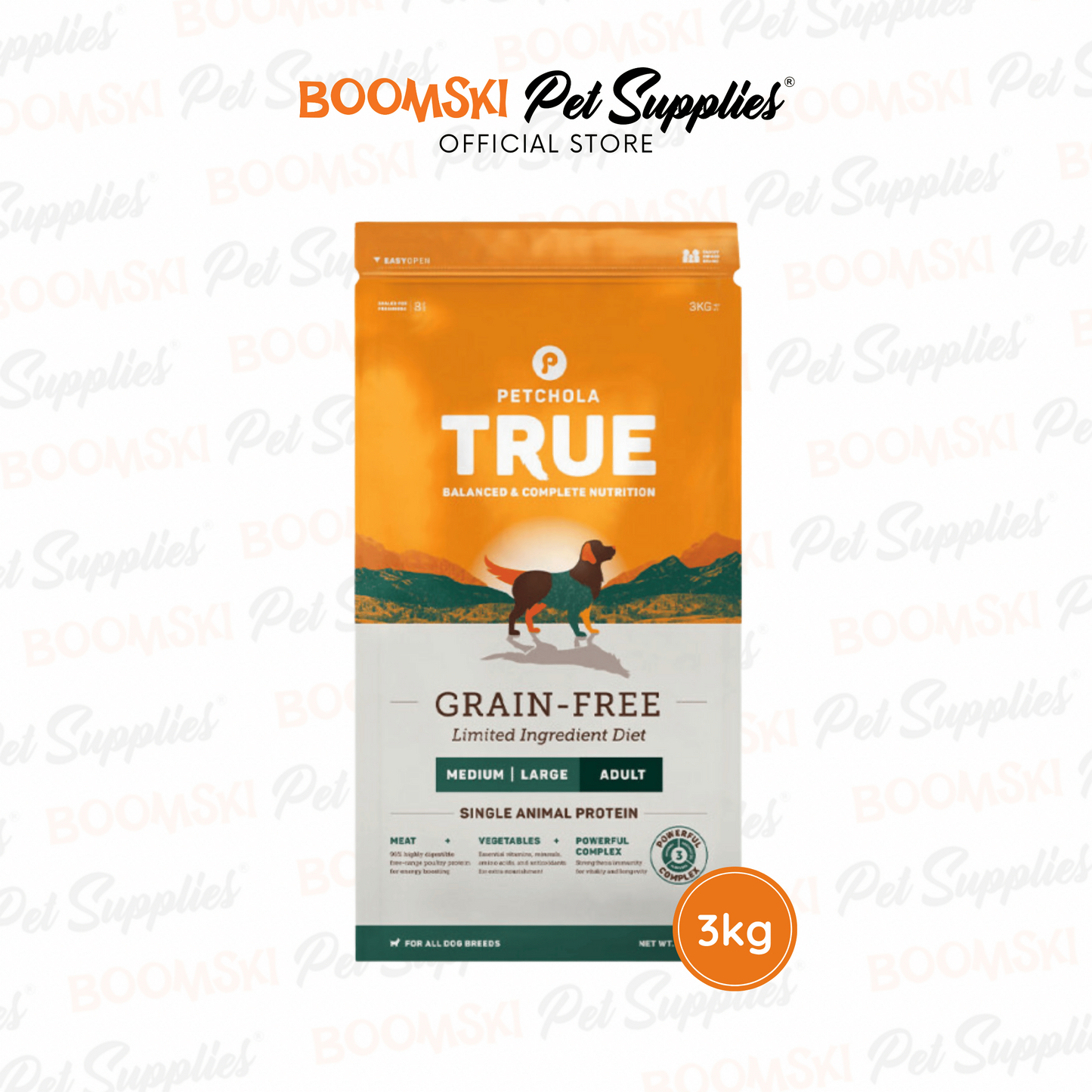 Petchola Grain Free Medium_Large Adult 3kg